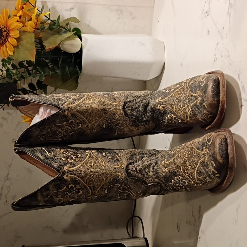 Circle G  Western Leather Boots For Women